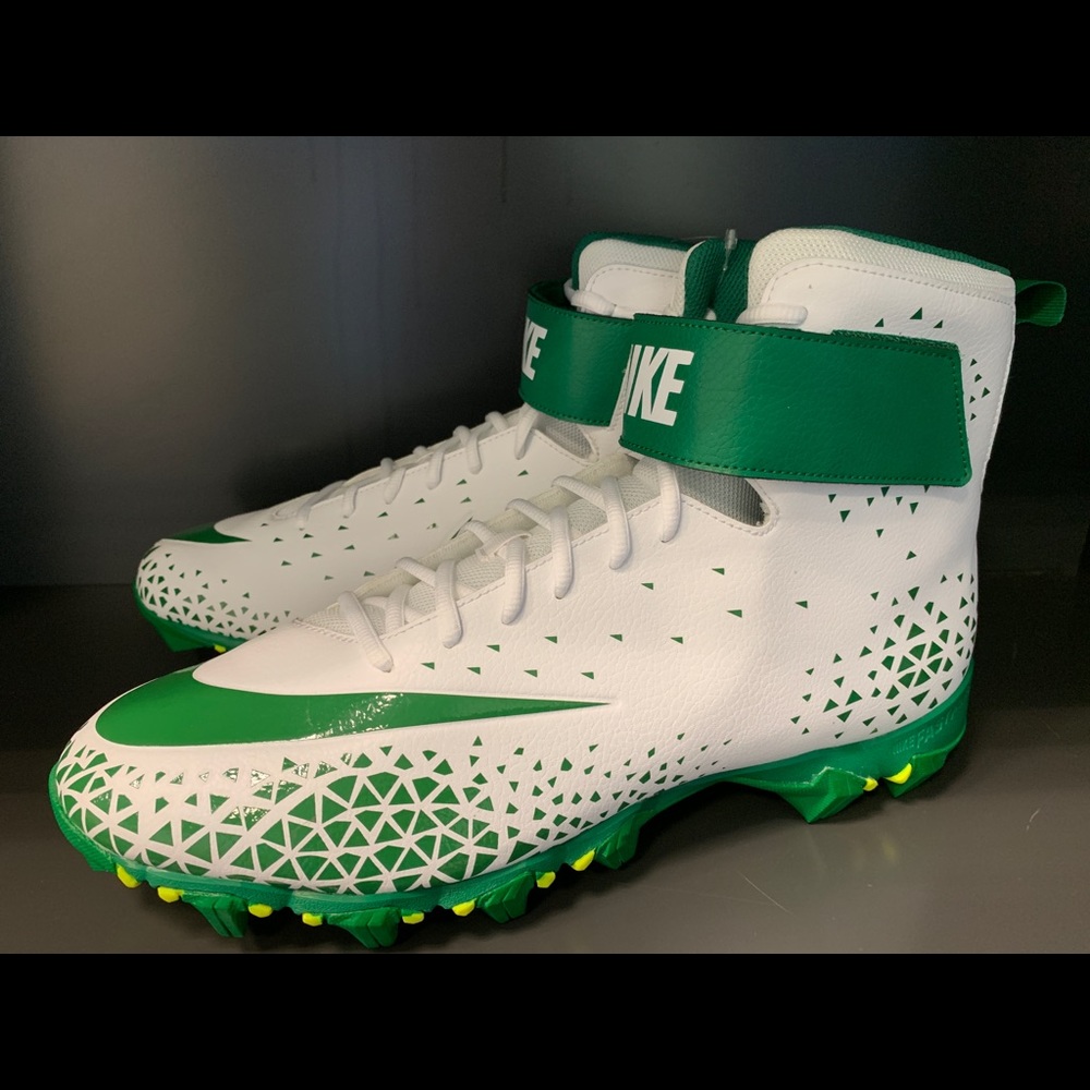 Men’s Nike Force Savage Shark Green and White Sz14